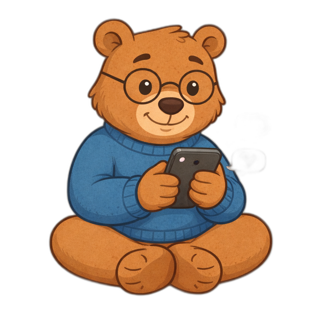 Миша с телефоном