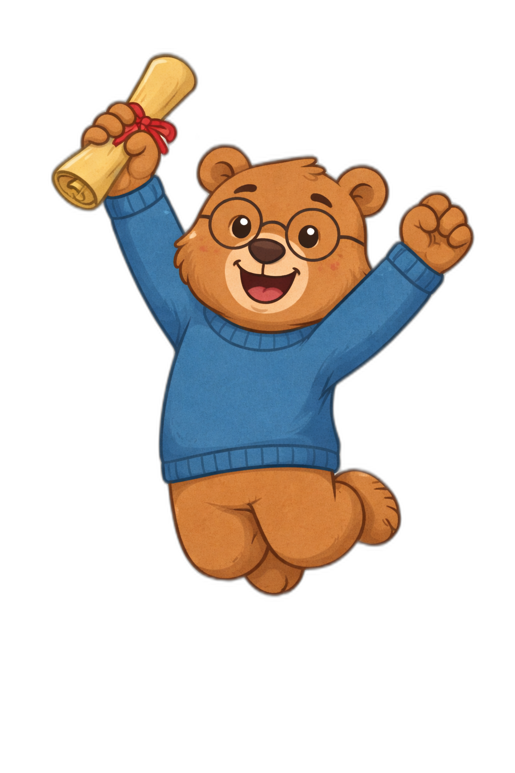 Миша празднует победу