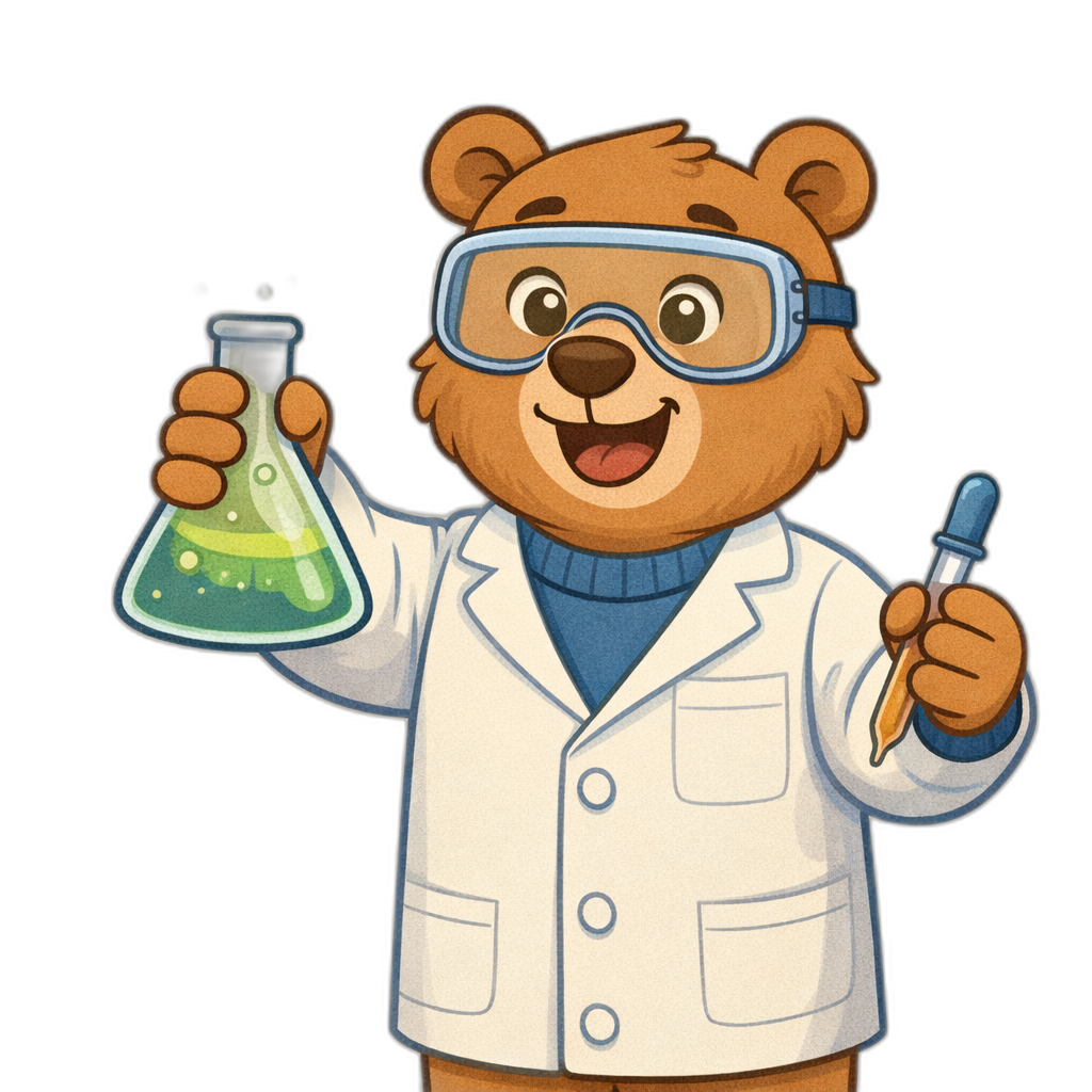 Миша-химик с колбой